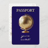 Gold Globe Passport Travel Books for Baby Informatiekaartje (Voorkant / Achterkant)