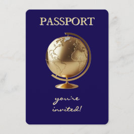 Gold Globe Passport Travel Books for Baby Informatiekaartje