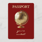 Gold Globe Passport Travel Books for Baby Informatiekaartje (Voorkant)