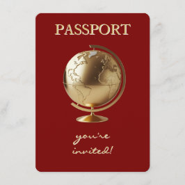 Gold Globe Passport Travel Books for Baby Informatiekaartje