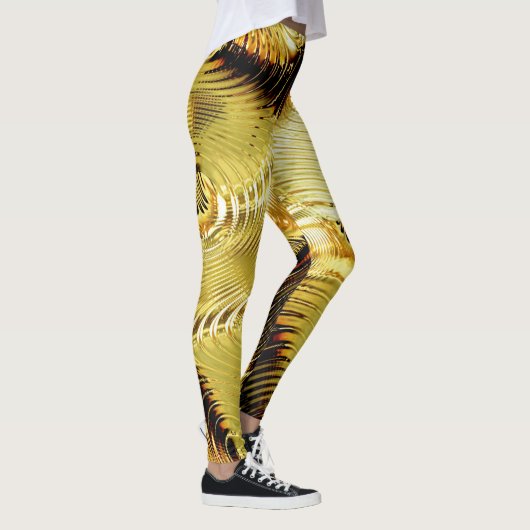 Gold Glossy Popular Leggings (Rechts)