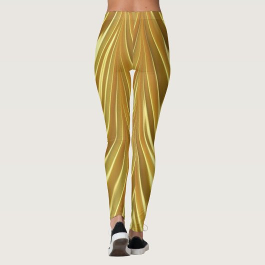 Gold Glossy Popular Leggings (Achterkant)