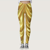 Gold Glossy Popular Leggings (Voorkant)