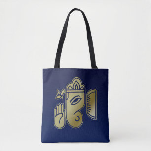 Gold Goddess Ganesha - All-Over-Print Canvas tas