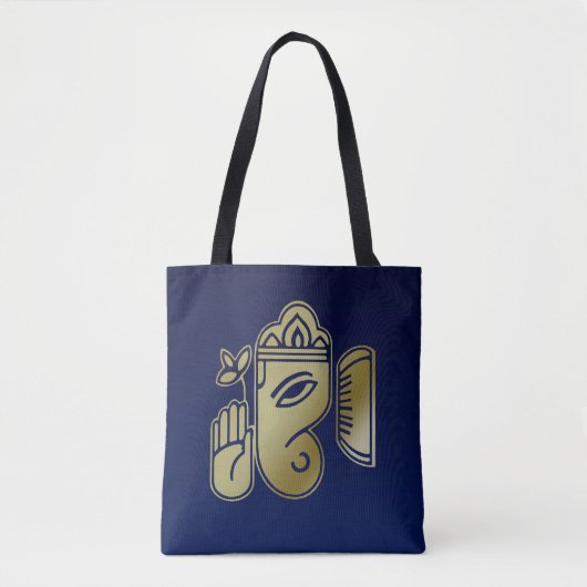 Gold Goddess Ganesha - All-Over-Print Canvas tas (Voorkant)