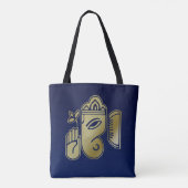 Gold Goddess Ganesha - All-Over-Print Canvas tas (Achterkant)
