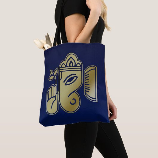 Gold Goddess Ganesha - All-Over-Print Canvas tas (Dichtbij)