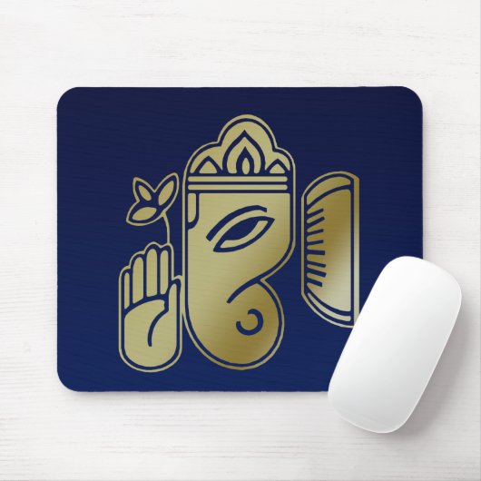 Gold Goddess Ganesha - Mousepad Muismat (Met muis)