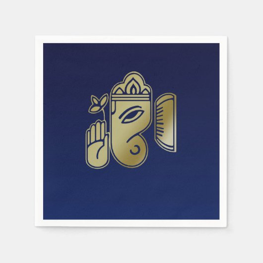 Gold Goddess Ganesha - Papier Napkin Servetten (Voorkant)