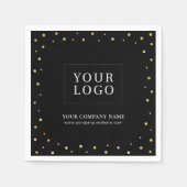 Gold & Gold Confetti Business Promotie Logo Servet (Voorkant)