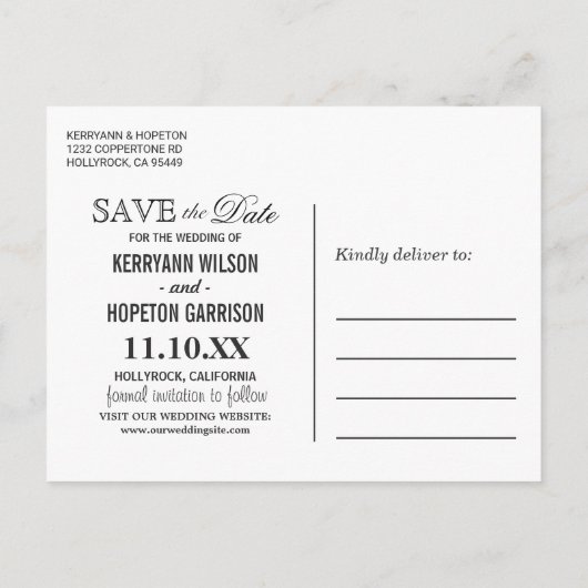 Gold & Gold Glitter - Bespaar de datum van aankond Aankondigingskaart (Achterkant)