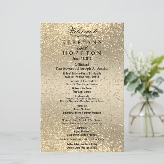 Gold & Gold Glitter - Programma (Staand voorkant)