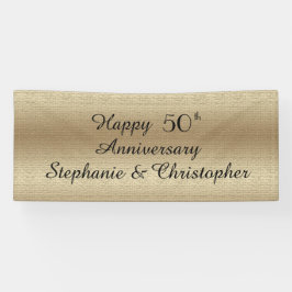 Gold Golden 50th Jubileum Party Elegant Spandoek