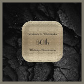 Gold Golden 50th Wedding Jubileum, Names Papieren Bordje