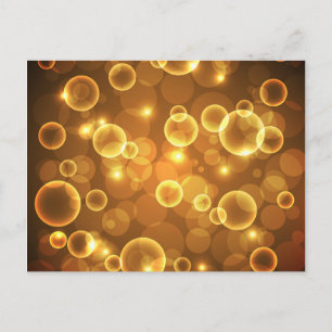 Gold Golden Bubble Light Art Briefkaart