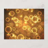 Gold Golden Bubble Light Art Briefkaart (Voorkant)