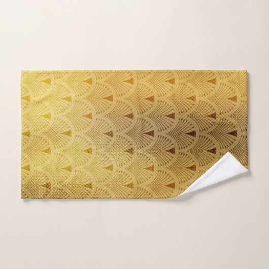 Gold,golden,luxe, chic,art deco,pattern,deco handdoek (Handdoek)