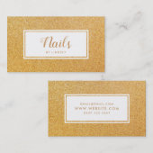 Gold Golden Sparkle Glitter Nail Artist Visitekaartje (Voorkant / Achterkant)