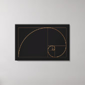 Gold Golden Spiral Canvas Afdruk (Voorkant)