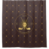 Gold Golf Clubs Douchegordijn (Voorkant)