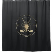 Gold Golf Clubs Douchegordijn (Voorkant)