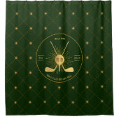 Gold Golf Clubs Douchegordijn (Voorkant)