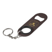Gold Golf Clubs Mini Flessenopener (Voorkant Gekanteld)