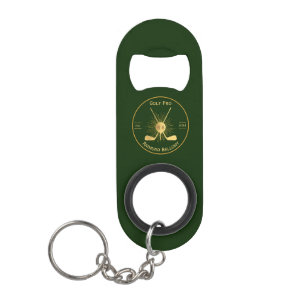 Gold Golf Clubs Mini Flessenopener