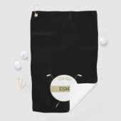 Gold Golf Clubs Monogram Golfhanddoek (Insitu)