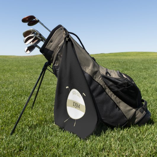 Gold Golf Clubs Monogram Golfhanddoek (Groen)