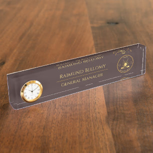 Gold Golf Clubs Naambordje