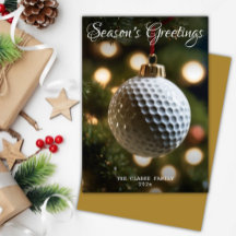 Gold Golf Seizoen Groeten Kerstmis