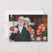 Gold Golfer foto sympathie begrafenis Bedankkaart (Achterkant)