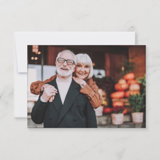 Gold Golfer foto sympathie begrafenis Bedankkaart (Achterkant)