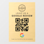 Gold Google Review Logo Raamsticker (Vel)