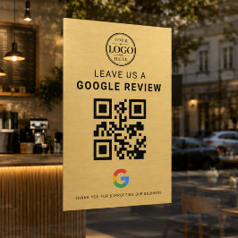 Gold Google Review Logo Raamsticker