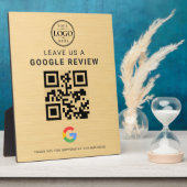 Gold Google Review Logo Tabletop Display Fotoplaat (Zijkant)