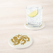 Gold Gothic Revival Lion Sandstone Onderzetter (Zijkant)