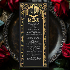 Gold Gothic Vampire Cathedral Wedding Menu