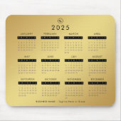 Gold Gradiënt 2023 kalender Aangepaste zakelijke L Muismat (Voorkant)