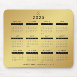 Gold Gradiënt 2023 kalender Aangepaste zakelijke L Muismat