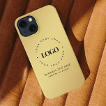 Gold Gradient Business Company Custom Logo & Text iPhone 13 Hoesje<br><div class="desc">Profiteer van uw bedrijf met deze coole iPhone-draagtas met gouden gradiëntachtergrond,  aangepaste logo en tekst. Voeg je gegevens eenvoudig toe door op de optie 'personaliseren' te klikken.</div>