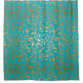 Gold Gradient Damask Douchegordijn (Voorkant)