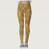 Gold Gradiënt Dragon Schaalt Leggings (Voorkant)