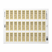 Gold Gradient Honey Nutrition Facts Return Address Etiket (Full Sheet)