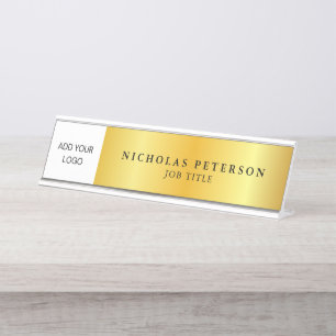 Gold Gradient Professional Executive Company Logo Bureau Naambordje