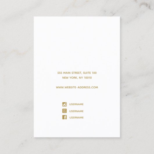 Gold Gradient Script Veroorbaar Visitekaartje weer (Achterkant)