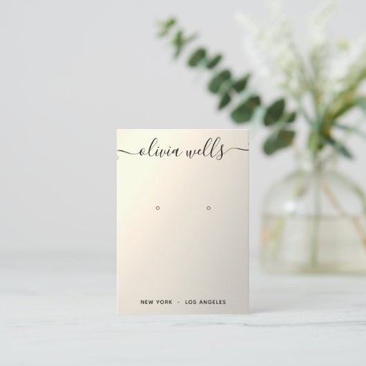 Gold Gradient Script Veroorbaar Visitekaartje weer (Staand voorkant)