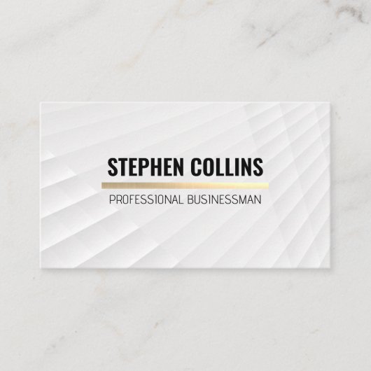 Gold gradiëntbalk | Whitepaneelpatroon Visitekaartje (Voorkant)