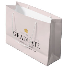 Gold Graduation Cap Blush roze Afstuderen Groot Cadeauzakje